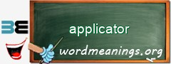 WordMeaning blackboard for applicator